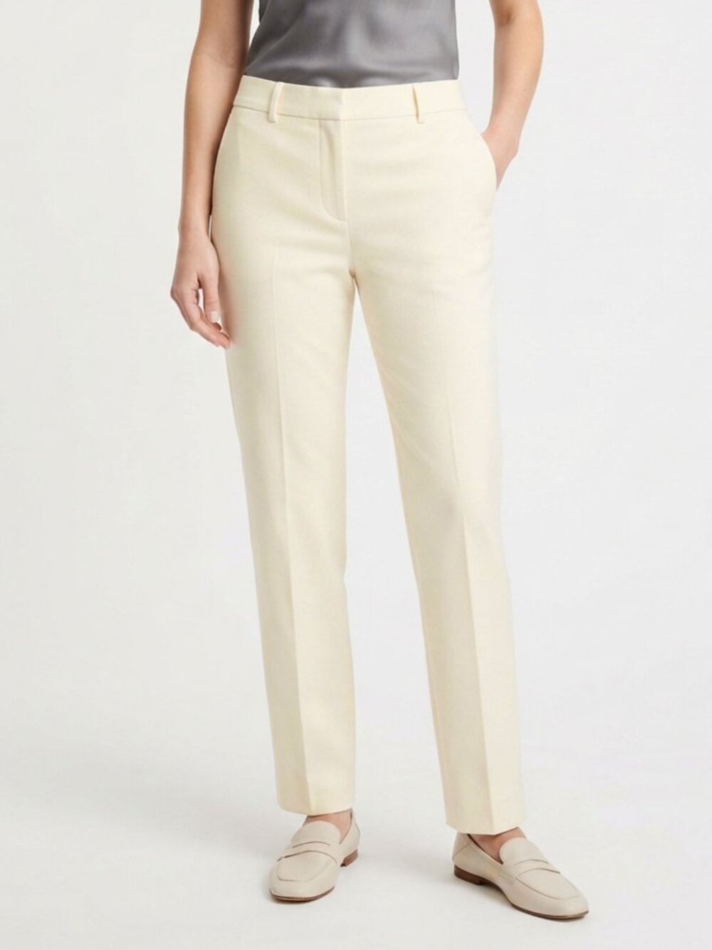 J.Crew Super 120s 100% Wool Dress Pants Trousers Cream Women's Size 6